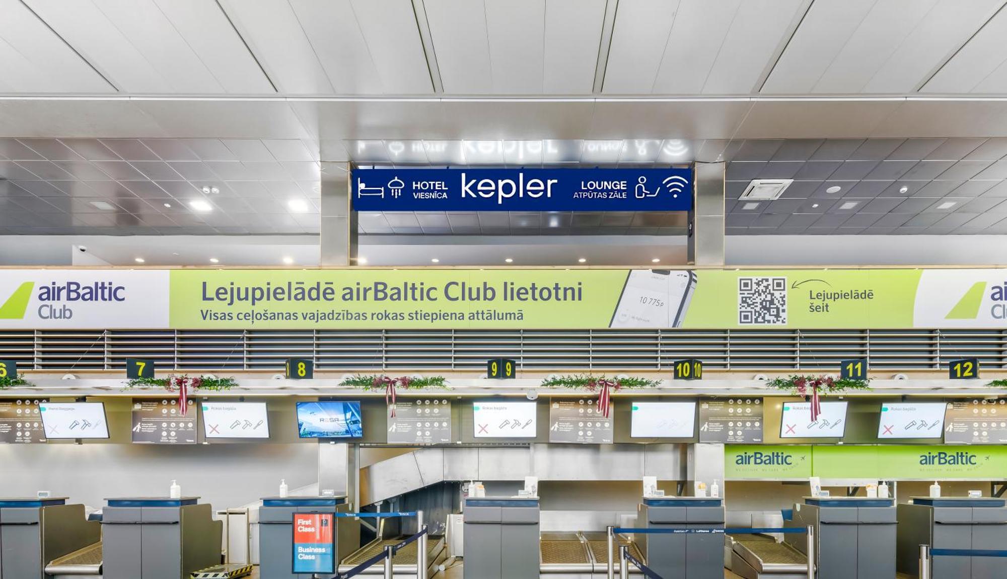 Kepler Club Riga Airport Hotel - Landside Public Area Ieki Exterior foto